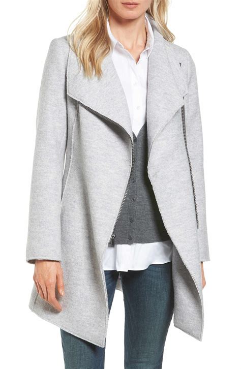 lightweight wool blend coat women.